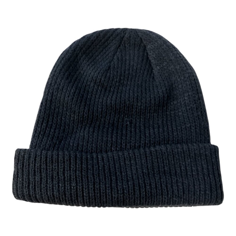 The North Face Blue Gray Knit Beanie Hat Unisex One Size Ribbed Cuff Custom T Em - Picture 3 of 5